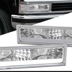 Fits 88-98 Chevy Silverado GMC C10 C/K Pickup Bumper Lights Signal Lamps 