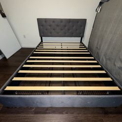 Queen Metal Bed Frame – Excellent Condition