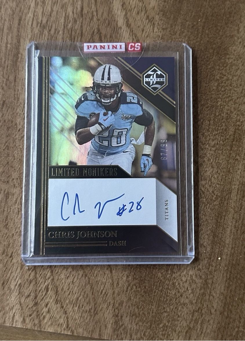 2023 Panini Limited Chris Johnson Limited Monikers Auto /99 Titans