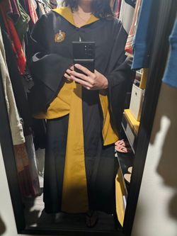 Gryffindor robe and Hufflepuff robe