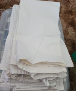 8 LARGE COTTON DISH TOWELS FOR EMBROIDERY