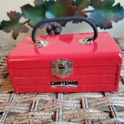 Mini Crafteman Red Metal toolbox Gift Box