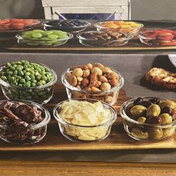 NEW IN BOX SERVING BOWLS AND BOARDS SET