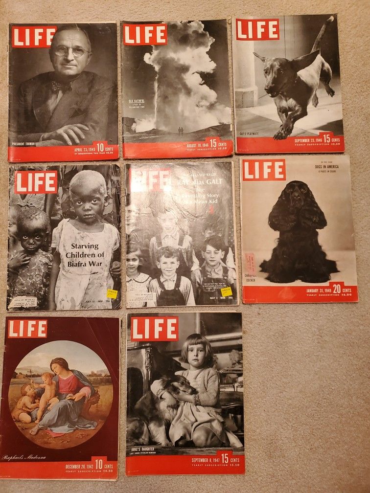 1930s-1940s LIFE Magazines Lot