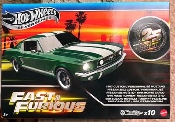 Hot Wheels Silver Series Fast & Furious 10-Car Set