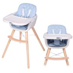 Kinbor Baby Wooden High Chair - 3 in 1 Convertible Baby Highchair Solution for Babies and Infants, highchairs & Booster Seats