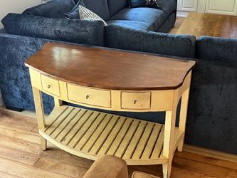 Farmhouse Cottage style sofa back table and coffee table