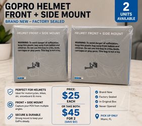 GoPro Helmet Front + Side Mount – New