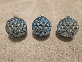 Blue Mercury Glass Ornaments