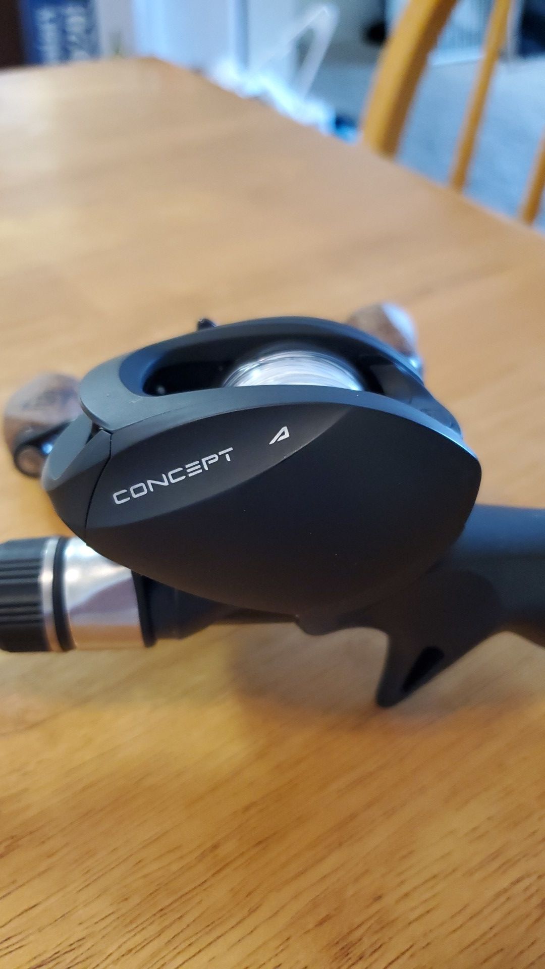 Concept 13 fishing reel paired with a halo fishing rod