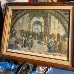 Roman style artwork and frame