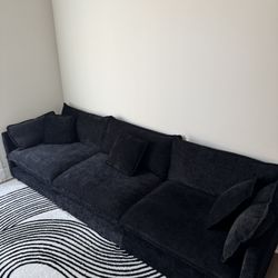 Black Namitha 112” Upholstered Sofa