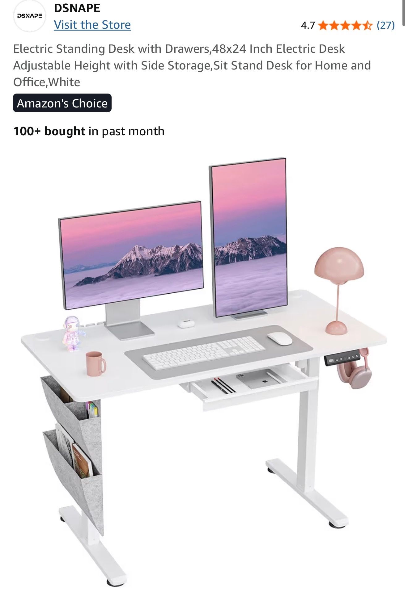 Electric standing desk BRAND NEW IN BOX still. Bought for $145, SELLING FOR $100 OBO.