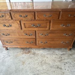 Vintage Dresser And Matching Mirror 