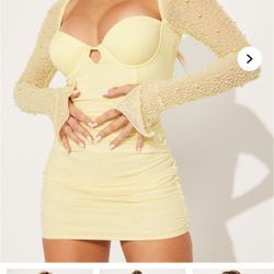 Yellow Dress With Preals 