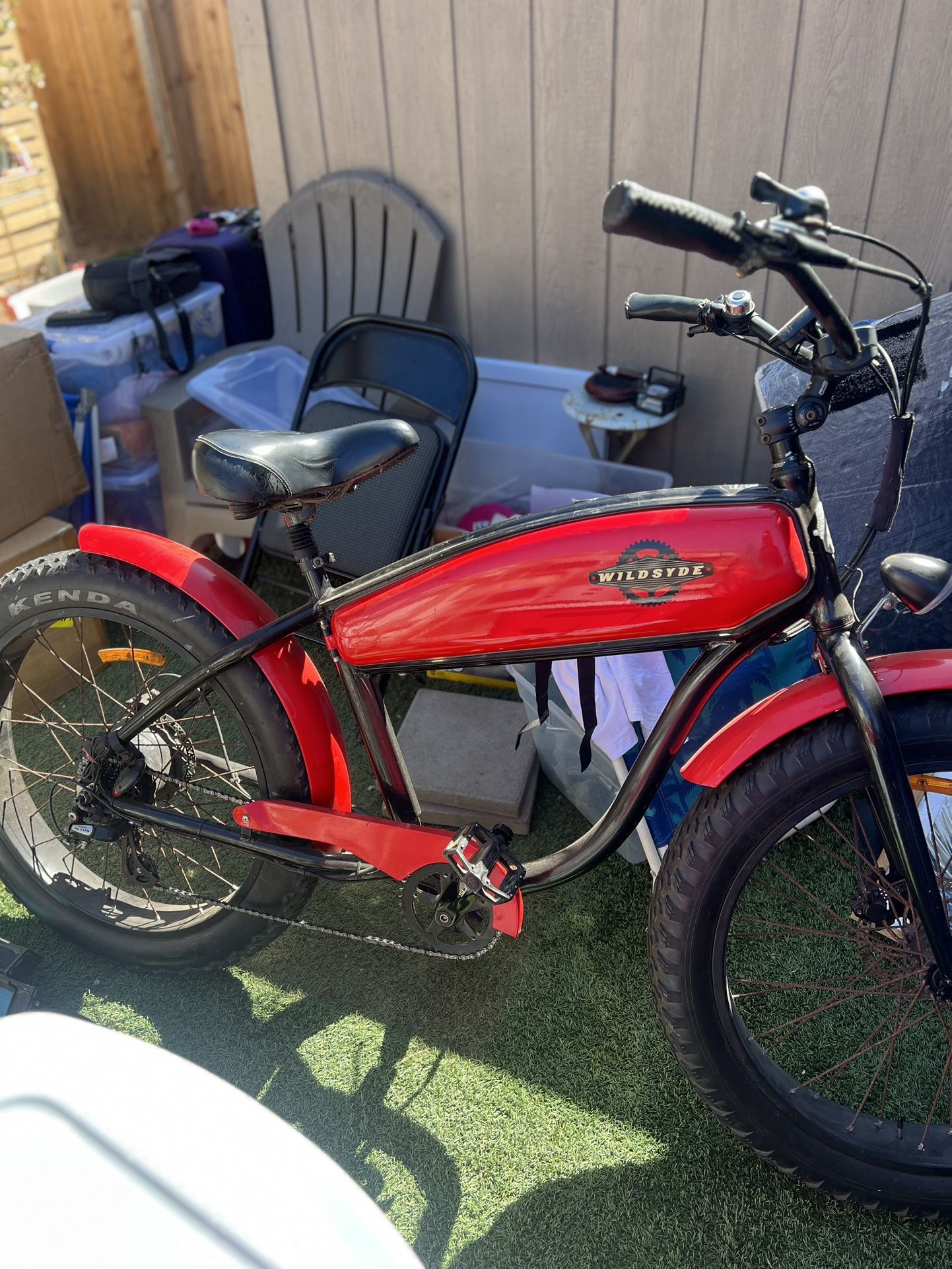 Red Electric Bike