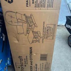 Storkcraft Hoop Infant Nursery Glider and Ottoman, Espresso with Gray 凸