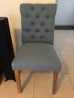 Fabric chair teal