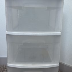 3-drawer plastic storage unit 