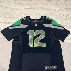 12s Seattle Seahawks Nike Team Game Jersey - College Navy Size 40