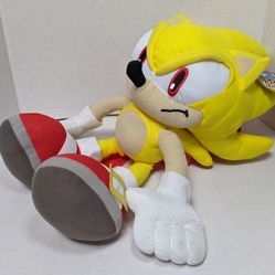Sonic The Hedgehog Super Sonic 18 Inch Plush Backpack SEGA Accessory Innovations