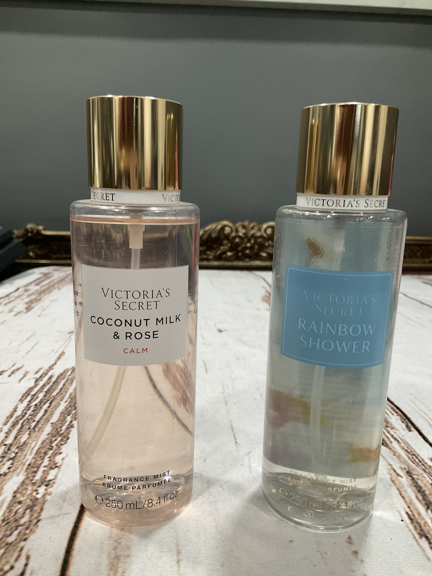 VICTORIAS SECRET COCONUT AND ROSE CALM AND RAINBOW SHOWERS