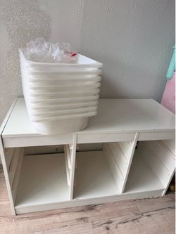 IKEA White Trofast 9 Bin Toy Storage