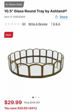 Round Glass Centerpiece Tray by Ashland