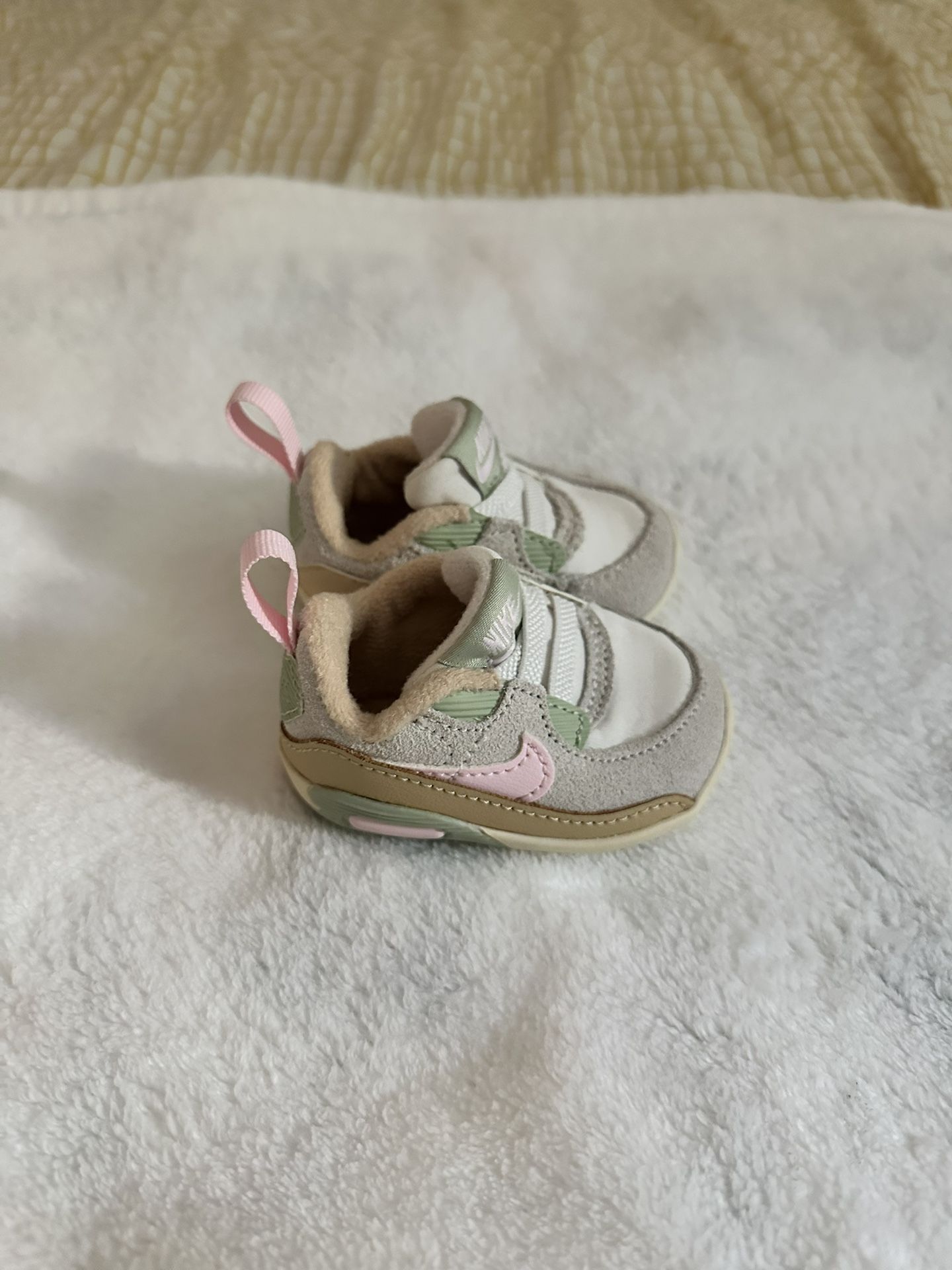 Baby Nike Green and Pink Sneakers