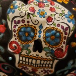 Face mask for all ages. Featuring the Mexican Catrina Skeleton