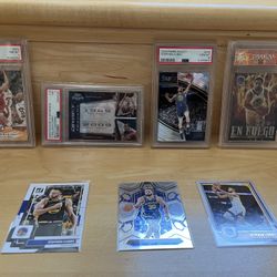Stephen Curry Lot – 2 Rookie Year Graded + 2 High Grade Modern + Bonus