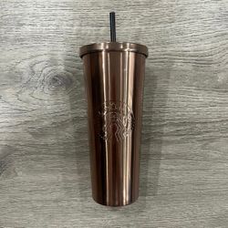 Starbucks Rose Gold Metallic Tumbler (Rose Gold)