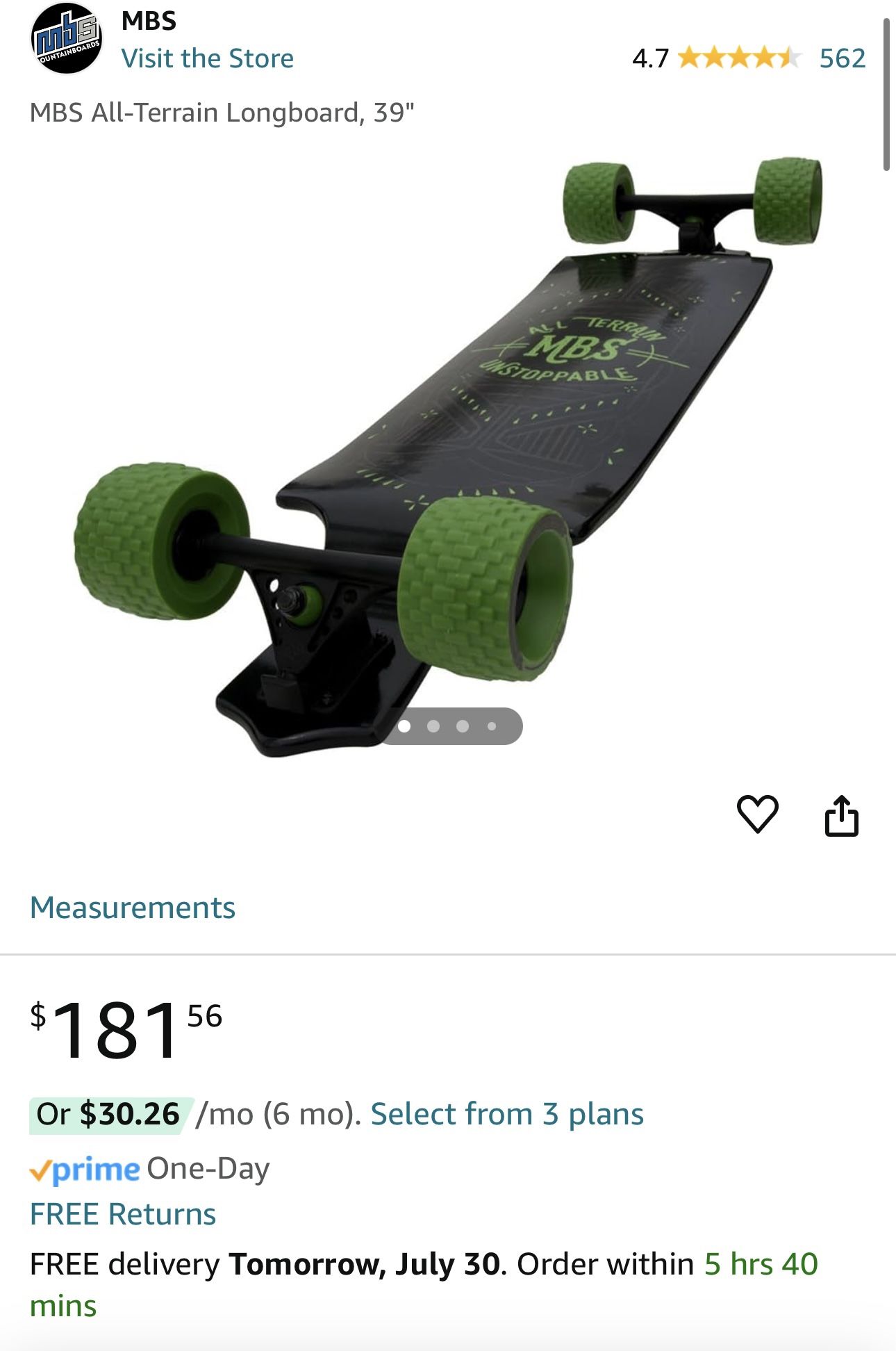 MBS All Terrain Longboard Skateboard