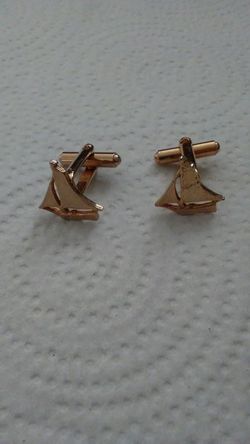 Vintage Sail Boat Cuff links