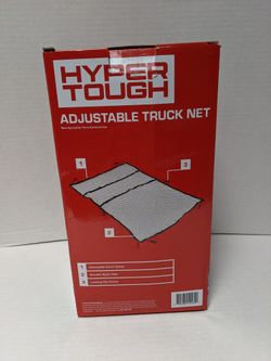 Hyper Tough Adjustable Pick Up Truck Bed Net 78" x 55" Cargo W/ 6 Lock Clips