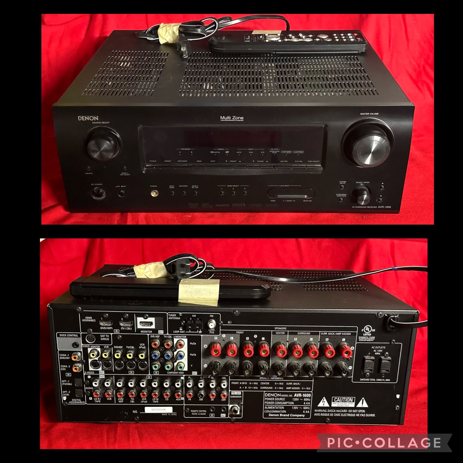 Denon AVR-1609 Multi Zone Home Theater Sound Receiver