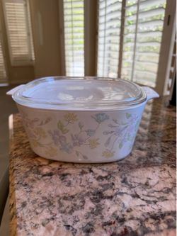 Vintage CorningWare 3L Casserole Dish with Lid - Pastel Bouquet A-3-B