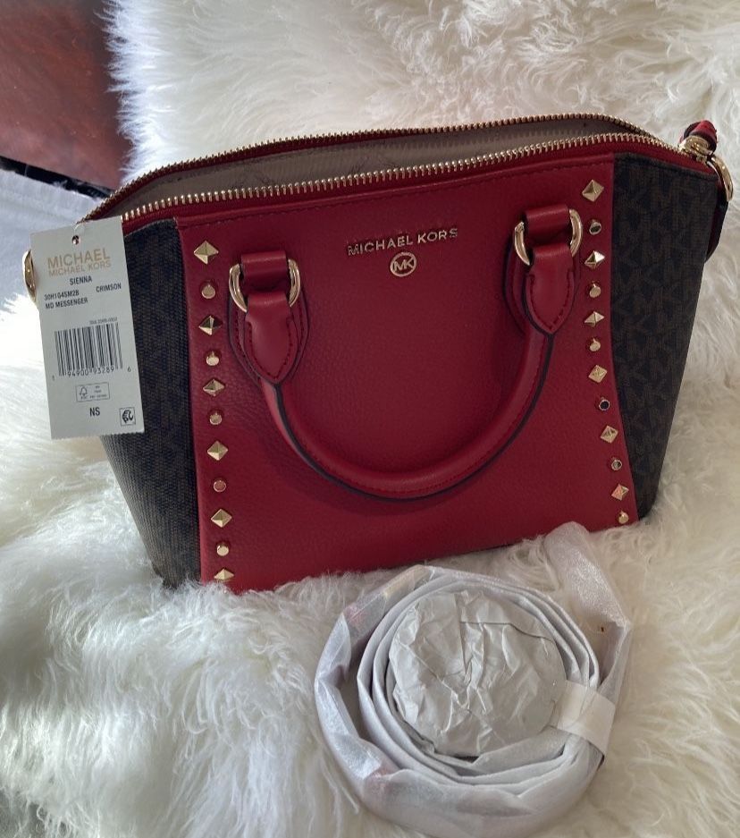 Brand New Authentic With Tags Michael Kors Cross Body Messenger Bag In The Color Sienna
