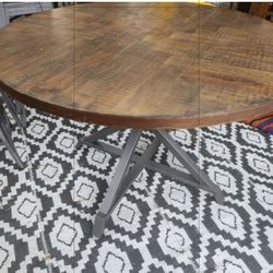 Round Dining Table With Metal Base 