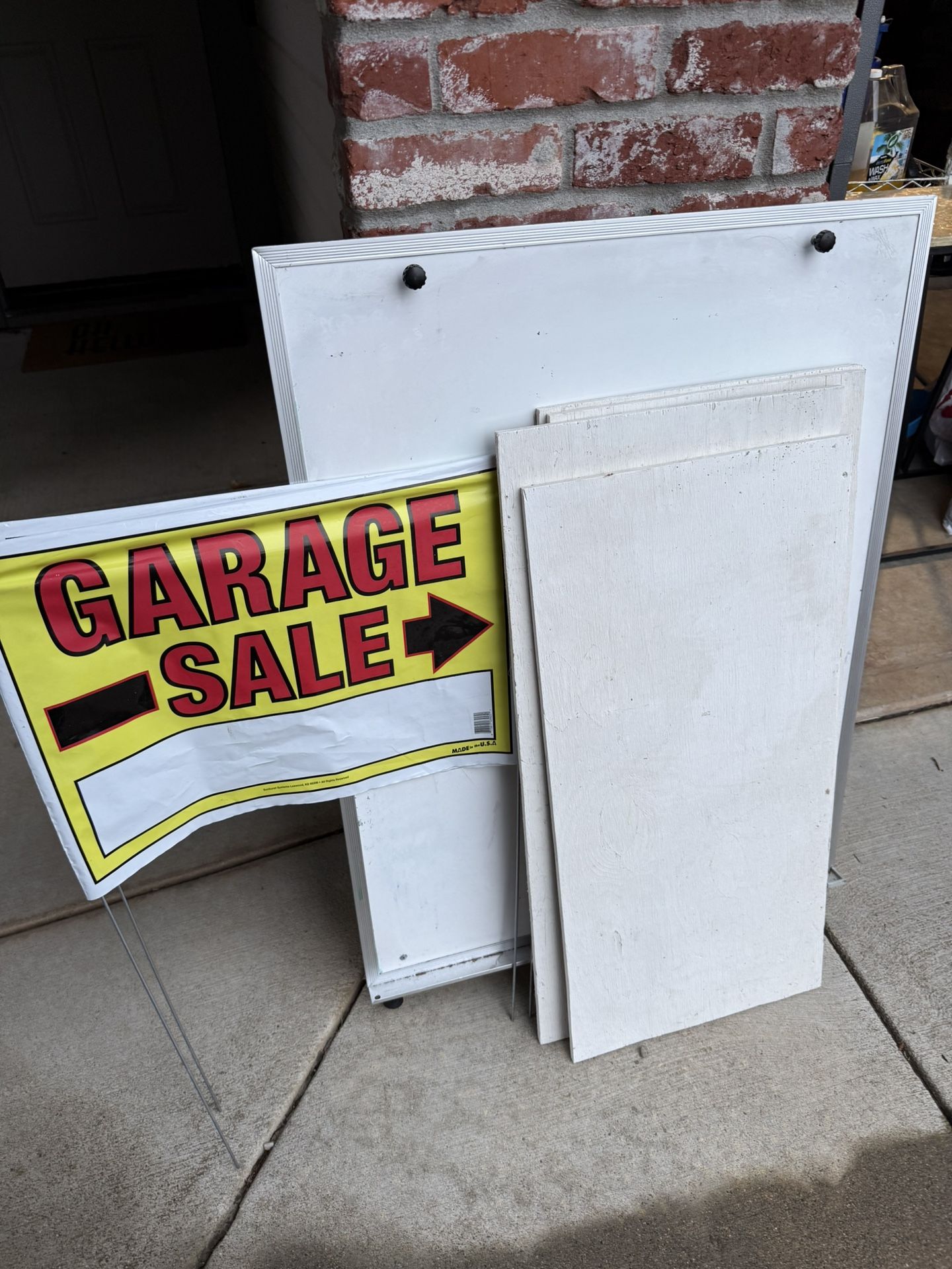 Free Shelf Boards, Garage Sale Signs And Freestanding Whiteboard