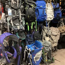 New And Used Camping & Hiking Backpacks (PRICES VARY)