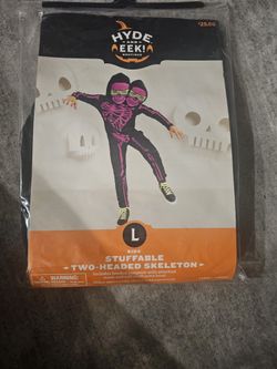 HYDE AND SEEK STUFFABLE TWO HEADED SKELETON SIZE LARGE