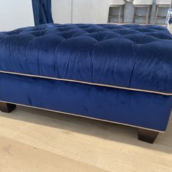 Custom Tufted Ottoman and  pillows