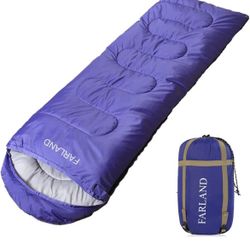 Camping Sleeping Bag- 4 Seasons for Adults, Light, Warm, Extra-Large with Compression Sack- Great for Hiking, Backpacking & Outdoor Adventures in Cold