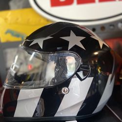 New American Flag Dot Motorcycle Helmet $120