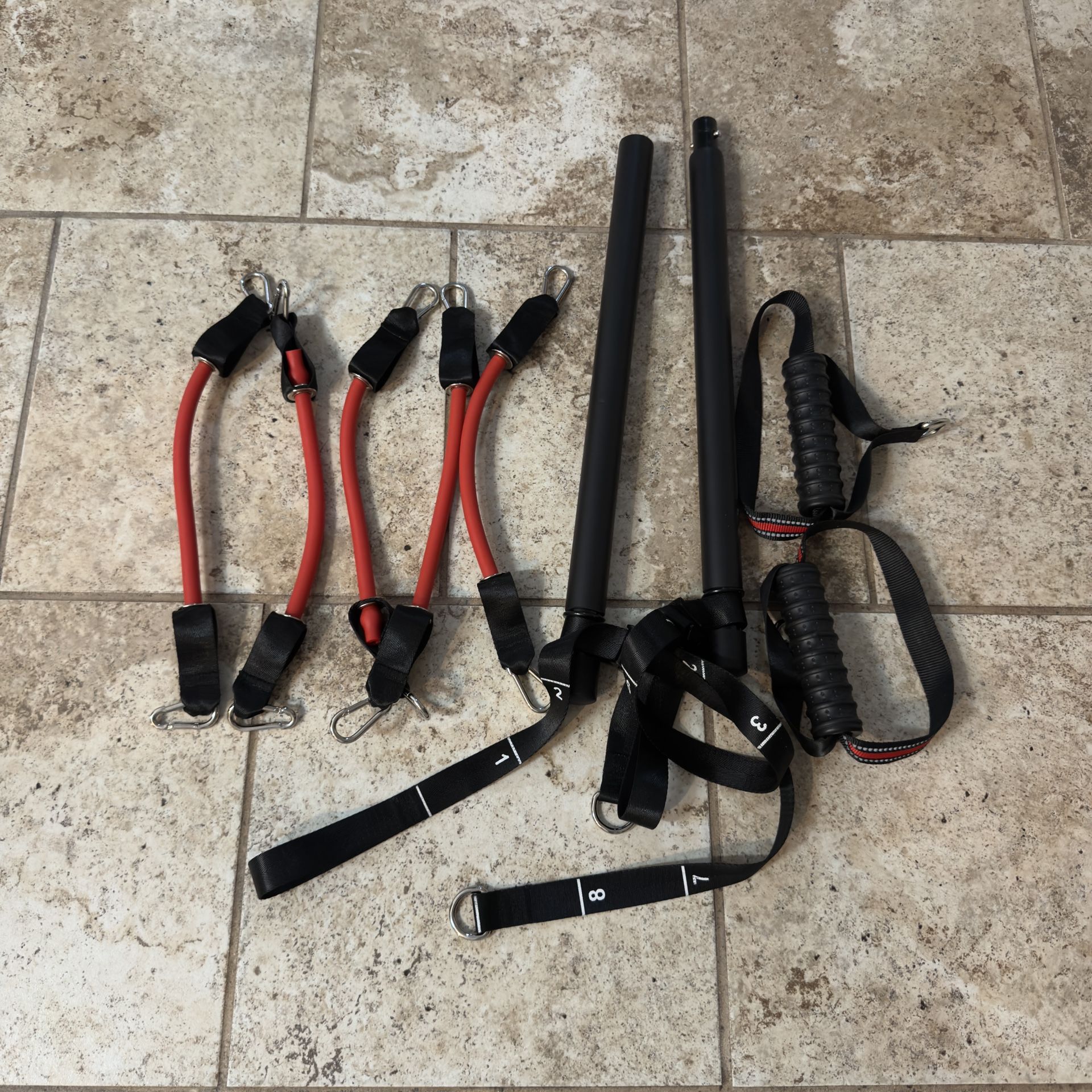Redge Fit Complete Portable Home Gym Workout Set I Resistance Bands for Beginners to Elite Athletes I Collapsible Resistance Bar I Full Body Workouts