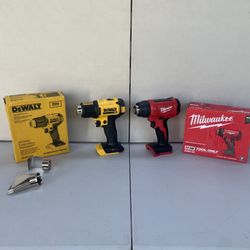 Dewalt And Milwaukee Heat Gun (Tool Only) Model Dewalt DCE530 Milwaukee 2688-20