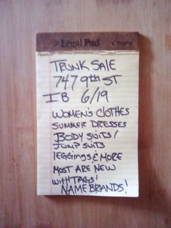 Bags of women's clothes