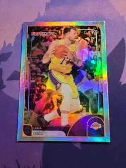Luka Doncic 2025 Topps Hoops Rainbow Foil Card