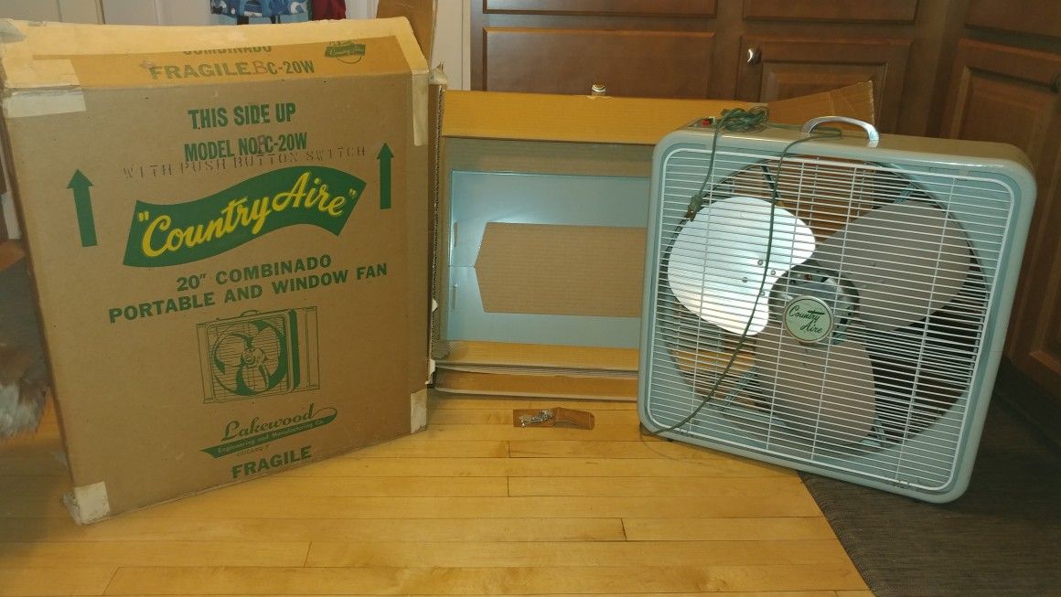Vintage Lakewood box fan see all 4 pics